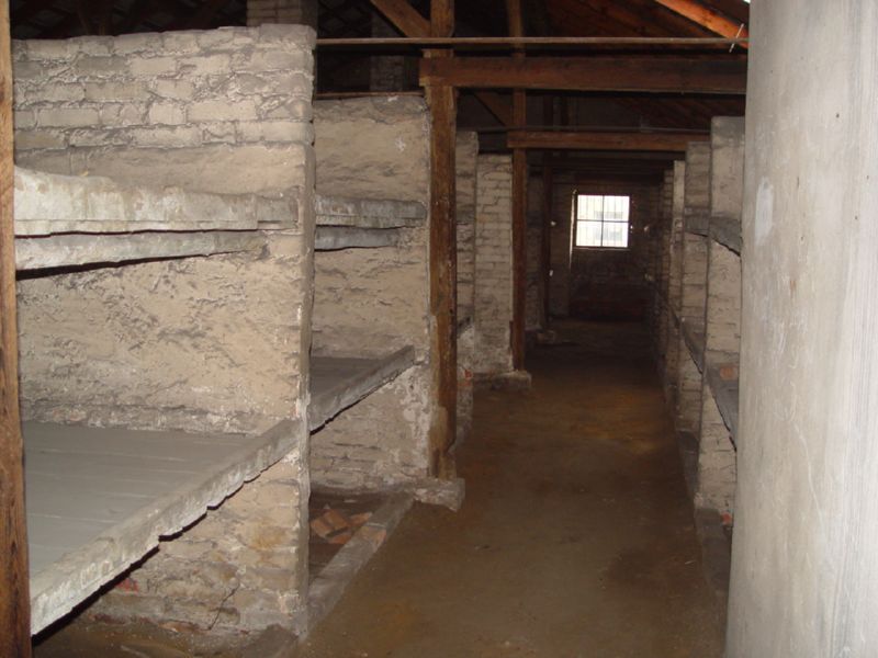 Birkenau barracks interior